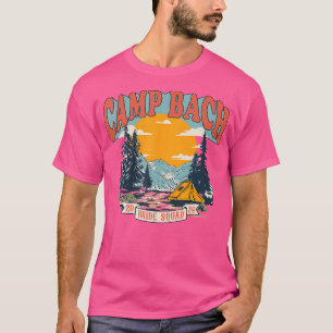 Camp Bach Bride Squad 2024 Retro-Camping-Junggesel T-Shirt