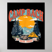 Camp Bach Bride Squad 2025 Retro Camping Bachelore Poster (Vorne)