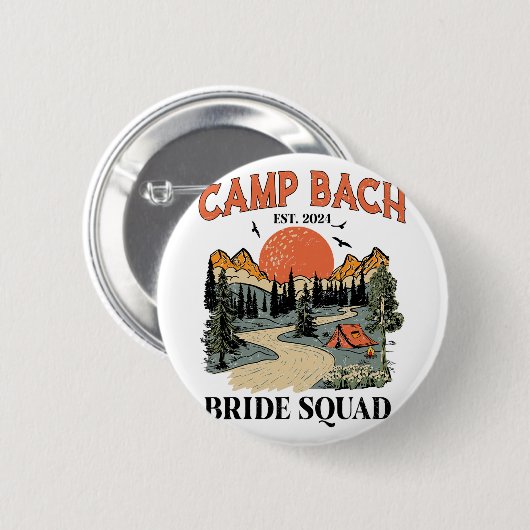 Camp Bach Bride Squad Wandern Camping Bachelorette Button (Vorne & Hinten)