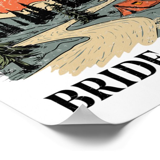 Camp Bach Bride Squad Wandern Camping Bachelorette Poster (Ecke)