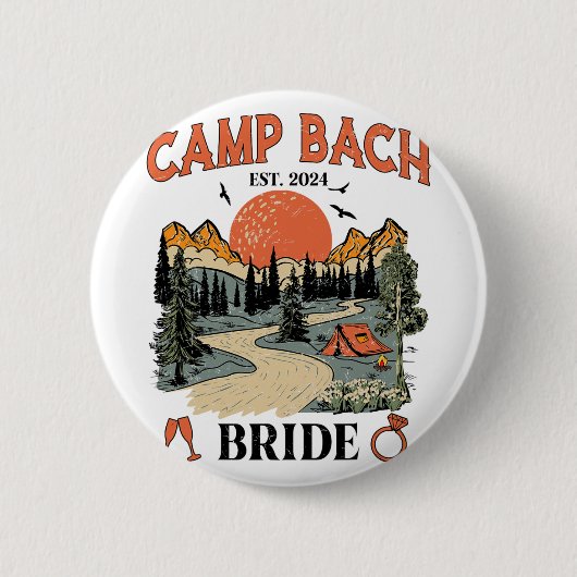 Camp Bach Bridge Wandern Camping Junggeselinnen-Ab Button (Vorderseite)