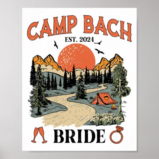 Camp Bach Bridge Wandern Camping Junggeselinnen-Ab Poster (Vorne)