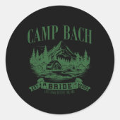 Camp Bach Bridge Wandern Camping Junggeselinnen-Ab Runder Aufkleber (Vorderseite)