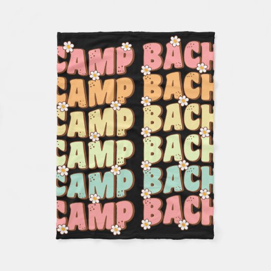Camp Bach Groovy Braut Squad Camping Junggesellinn Fleecedecke (Vorderseite)