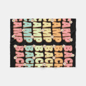Camp Bach Groovy Bride Squad Camping Bachelorette Fleecedecke (Vorderseite (Horizontal))