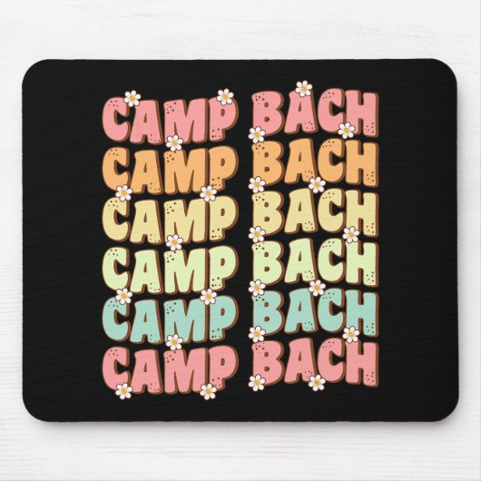 Camp Bach Groovy Bride Squad Camping Bachelorette Mousepad (Vorne)