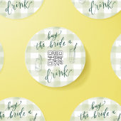 CAMP BACH KAUFT DIE BRIDE EINEN GETRÄNKEN QR CODE- RUNDER AUFKLEBER