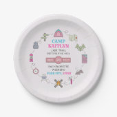 Camp Bach Wilderness Junggesellinnenabschied Pappteller (Vorderseite)