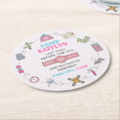 Camp Bach Wilderness Junggesellinnenabschiedsparty Runder Pappuntersetzer (Angewinkelt)