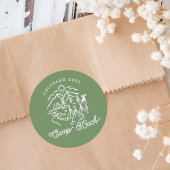 Camp-Bachelorette-Aufkleber Runder Aufkleber