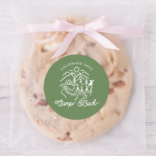 Camp-Bachelorette-Aufkleber Runder Aufkleber