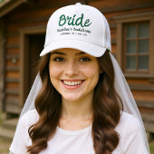 Camp Bachelorette Bride Hand Schreiben Grün Truckerkappe