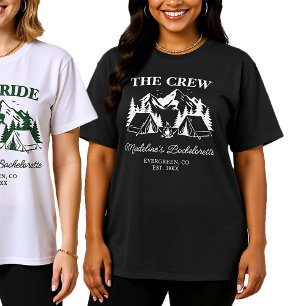 Camp Bachelorette Camping Forest Moderne Kabine Cr T-Shirt