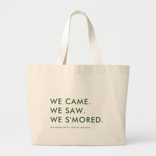Camp Bachelorette Camping Funny Bridesmaids Gesche Jumbo Stoffbeutel (Vorne)