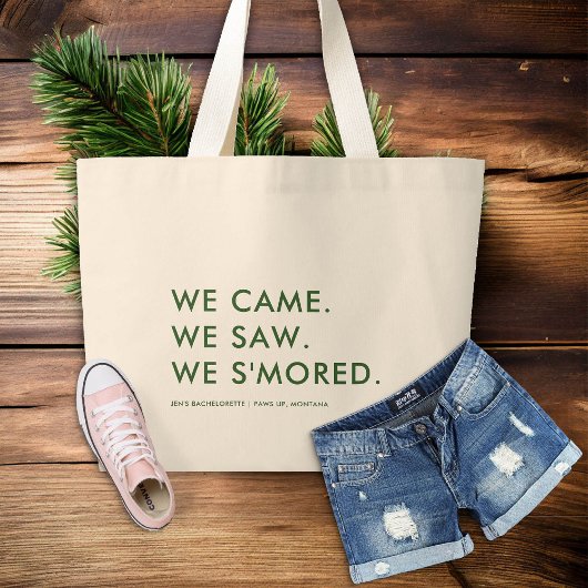 Camp Bachelorette Camping Funny Bridesmaids Gesche Jumbo Stoffbeutel