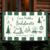 Camp Bachelorette Camping Handgezeichnete Streifen Banner