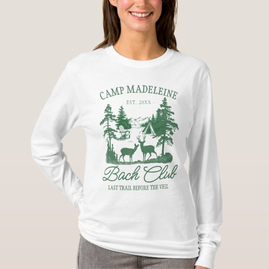 Camp Bachelorette Camping "Hirsche letzten Weg" T-Shirt (Vorderseite)