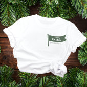 Camp Bachelorette Camping mit grüner Flagge T-Shirt