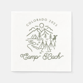 Camp Bachelorette Cocktail Napkins Serviette
