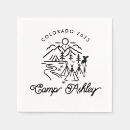 Camp Bachelorette Custom Cocktail Napkins Serviette