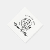 Camp Bachelorette Custom Cocktail Napkins Serviette (Ecke)