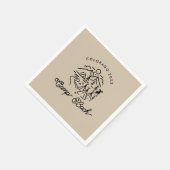 Camp Bachelorette Custom Cocktail Napkins Serviette (Ecke)