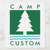 Camp Bachelorette Custom Weinetikett (Einzelnes Label)