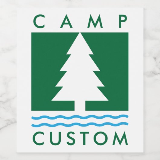 Camp Bachelorette Custom Weinetikett (Einzelnes Label)