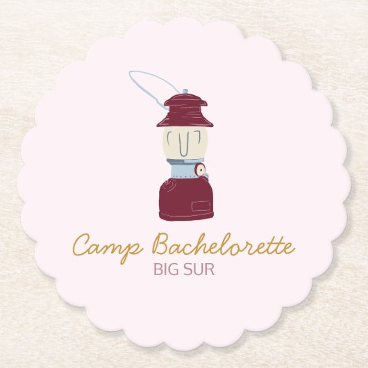 Camp Bachelorette Dekoration Untersetzer (Vorderseite)
