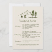 Camp Bachelorette Einladung (Rückseite)