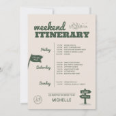 Camp Bachelorette Einladung und Ausflug (Rückseite)