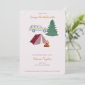 Camp Bachelorette Einladungen (Stehend Vorderseite)