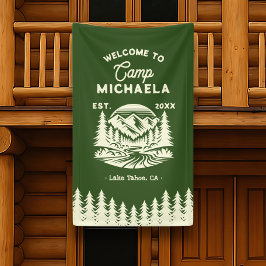 Camp Bachelorette Empfang Banner