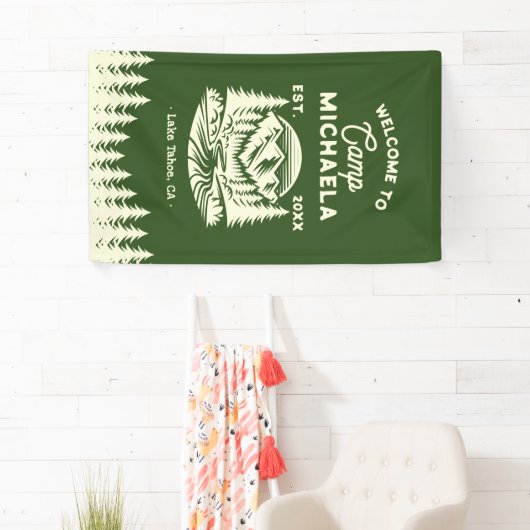 Camp Bachelorette Empfang Banner (Insitu)