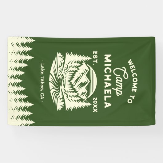 Camp Bachelorette Empfang Banner (Horizontal)