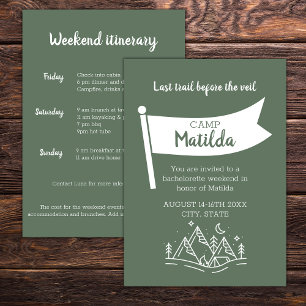 Camp Bachelorette Forest Green Weekend Tour Einladung