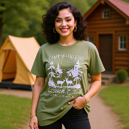 Camp Bachelorette Forest Moss Letzter Weg Camping T-Shirt