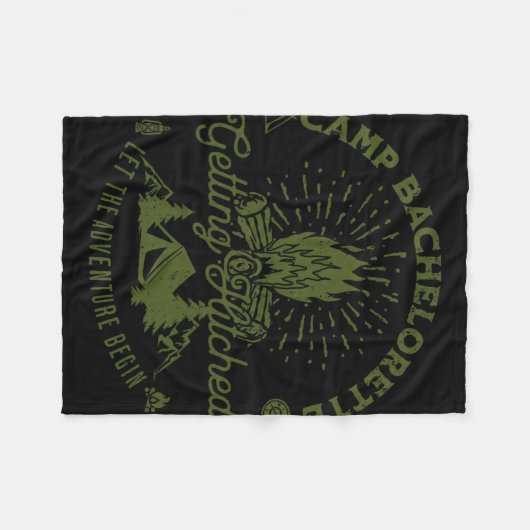 Camp Bachelorette Getlit Bride Gastgeschenk De Fleecedecke (Vorderseite (Horizontal))