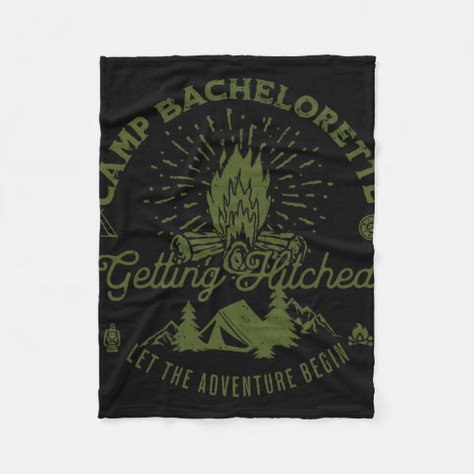 Camp Bachelorette Getlit Bride Gastgeschenk De Fleecedecke (Vorderseite)