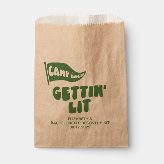 Camp Bachelorette Gettin' Lit Erholung Kit Geschenktütchen (Vorderseite)