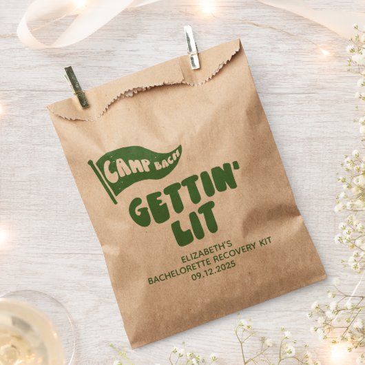 Camp Bachelorette Gettin' Lit Erholung Kit Geschenktütchen (Ausgeschnitten)