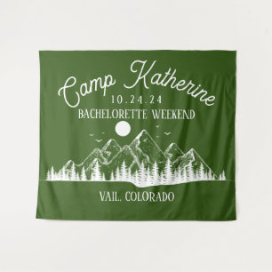 Camp Bachelorette Glamping Weekend Party Wandteppich