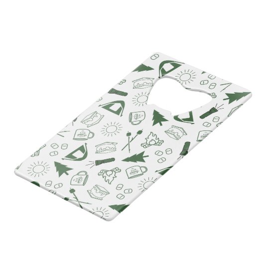 Camp Bachelorette Green Cooler Geldbeutel Flaschenöffner (Vorderseite Schrägansicht)