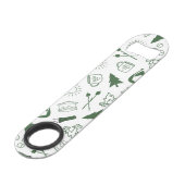 Camp Bachelorette Green Cooler Speed Flaschenöffner (Rückseite Schrägansicht)