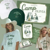 Camp Bachelorette Green Glamping Itinerary  Einladung