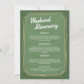 Camp Bachelorette Green Glamping Itinerary  Einladung (Rückseite)