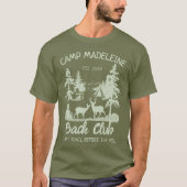 Camp Bachelorette Green Moss Letzter Weg Camping T-Shirt (Vorderseite)
