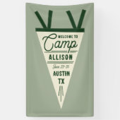 Camp Bachelorette Green Pennant Banner (Vertikal)