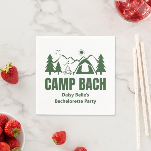 Camp Bachelorette Grünbuch Napkin Serviette (Beispiel)