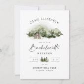 Camp Bachelorette In The Woods Weekend Einladung (Vorderseite)